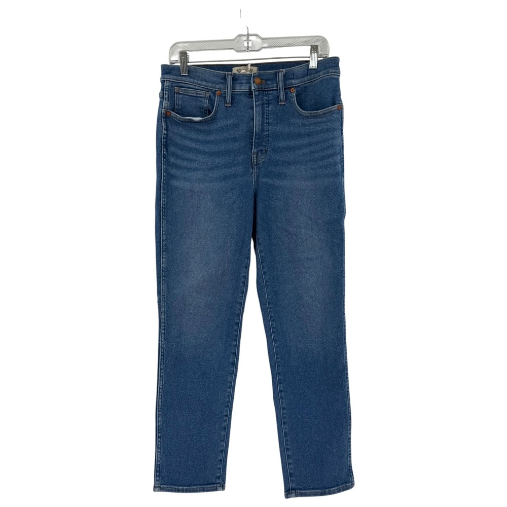 Madewell Stovepipe High Rise Straight Leg Jeans Medium Wash Blue DM6090 Size 29